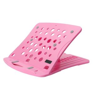 China 15.6 Inch Plastic ABS Pink Rotatable Laptop Stand / Adjustable Black Swivel Laptop Desk Stand on sale