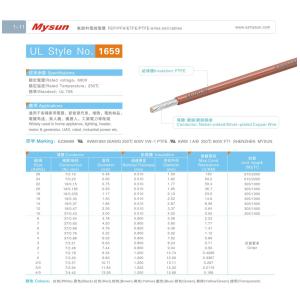 600v 250c PTFE FEP Insulated Wire Black Ul758 Awm1659 Lighting Home Appliance