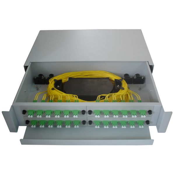 Quality 2U Drawer ODF 48 Core With SC Fiber Optic Patch Panel Enclosure wholesale