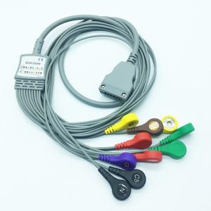 Cheap 10 Leads Beneware Holter Recorder ECG Cable With Snap IEC for sale