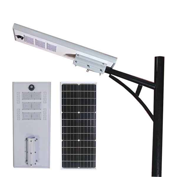 All In One Outdoor Solar Patio Lights 60w IP65 Integrated AC85-265V Mono Solar Panel