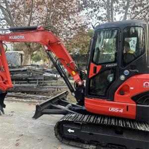Second Hand Kubota U55-4 Excavators Used Kubota 5 Ton Digger With Crawler Chain