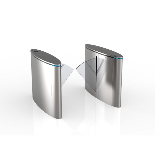 Telescopic Acrylic Flap Barrier Turnstile Gate Access Control Systems With