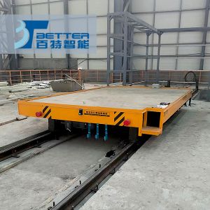 Motorized 10Ton Rail Transfer Cart for Heavy Duty Material Transport in