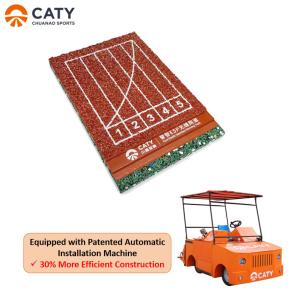 Recycled Rubber Semi-Prefabricated Running Track Sandwich System For Multi