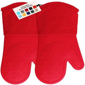 Cheap Skidproof Oven Mitts Pot Holder , Waterproof kitchen mitts and potholders for sale
