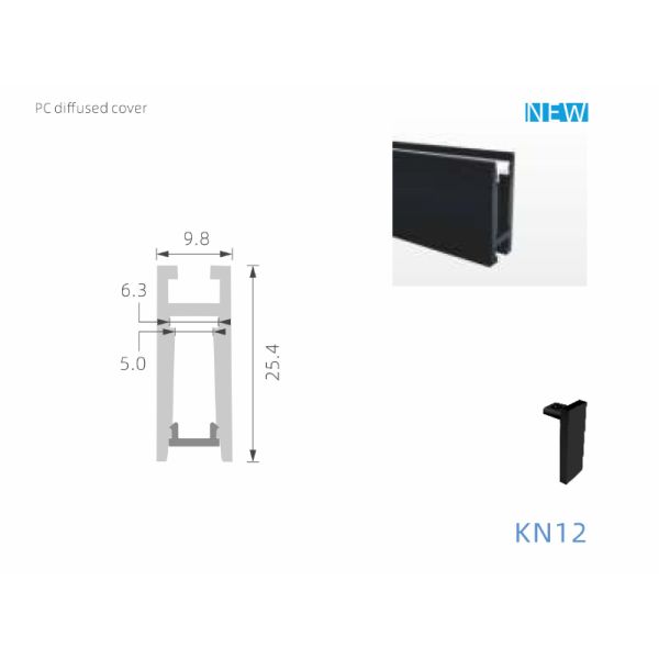 Waterproof Sandblasting lED extrusion channel Home Office lighting