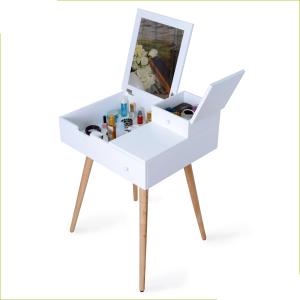 MDF Board 34cm Height Make Up Wooden Table With Mirror