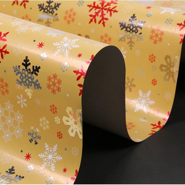 Extra Wide Foil Wrapping Paper Rolls Luxury Yellow Red Coloured Decorative Aluminized