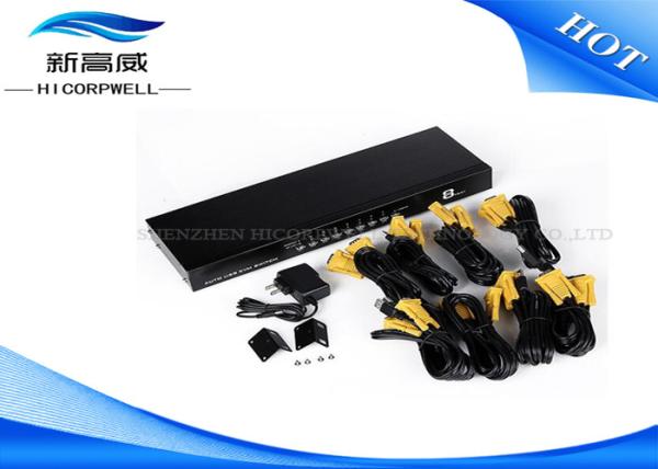 Desktop Control 8 Port KVM Switch VGA USB Type A Female With Audio Multi
