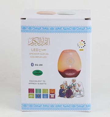 Quality Factory supply Wireless Audio led quran speaker with Bluetooth LED Colorful Lamp , French language, wholesale
