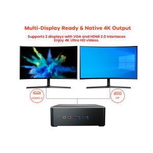 Ryzen Mobile AMD Mini PC 2500U APU Metal Chassis 128x 128 X50mm For Light Games