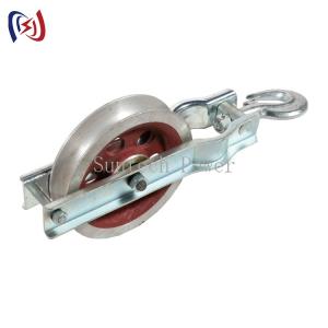 Cheap SHT Grounding Wire Stringing Blocks / 20KN Cast Steel Sheave Stringing Block for sale