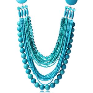 China Retro fashion bohemian handmade beads multi-chain necklace clavicle on sale
