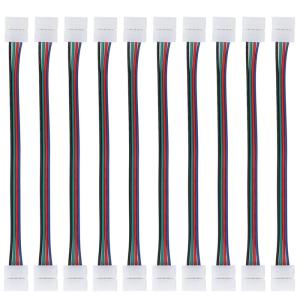 Quick Connect Led Strip Connector Rgb Dual Head Solder Free 17cm