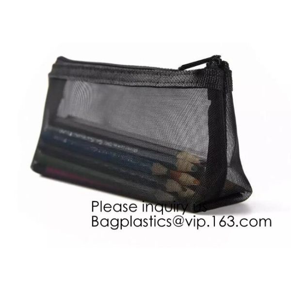 Multipurpose Nylon Mesh Cosmetic Bag Makeup Travel Cases Pencil Case Travel Organizers,Pouch for Offices Travel Accessor