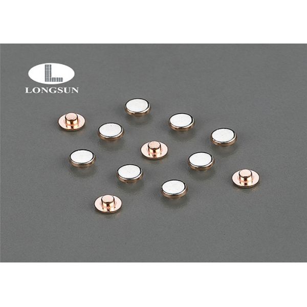 Quality Electrical Sterling Silver Contact Rivets Round Head For Circuit Breakers wholesale