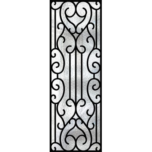 Galvanized Steel Remarkable Inlaid Door Glass For Building Hand Forged