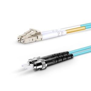 LC UPC - ST UPC Duplex 2.0mm PVC OFNR OM4 MM Fiber Patch Cable