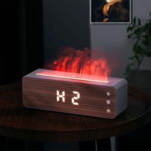 UVC Ultraviolet Sterilization Flame Humidifier With Clock Touch-Sensitive