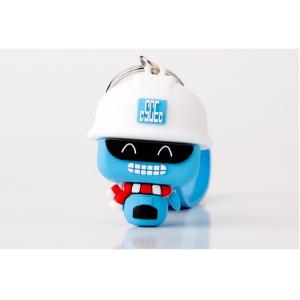 Custom Made Company Brand Mascot Soft Touch PVC Plastic Miniature Key Chain