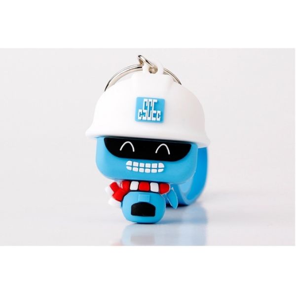 Quality Custom Made Company Brand Mascot Soft Touch PVC Plastic Miniature Key Chain Souvenir For Promotion wholesale