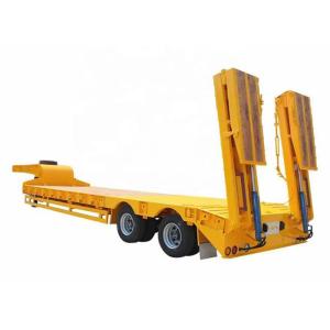 2 Axle Low Bed Trailer Semi Lowbed Trailer 40-50 Tons High Maneuverability