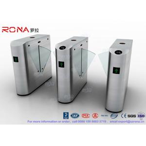 Cheap RS485 Retractable Acrylic Flap Half Height Turnstiles For Pedestrian Access for sale