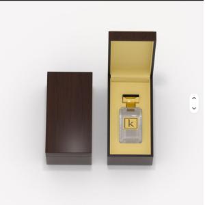 Luxury Wooden Perfume Box with Magnetic Closure Velvet Lining and Wood & MDF