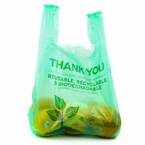 Cheap 100 % Biodegradable Vegetable Bags , Custom Plastic Bags With Handles for sale
