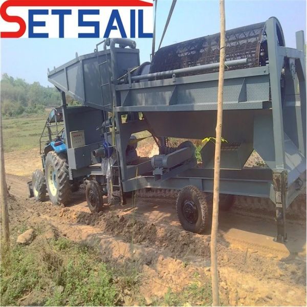 Set Sail Land Gold Separate Equipment with Agiation Chute 10kw-50kw Drum Screen