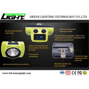 OLED Screen Cordless Miners Cap Lamp 18650 6800mA Battery Capacit Support USB