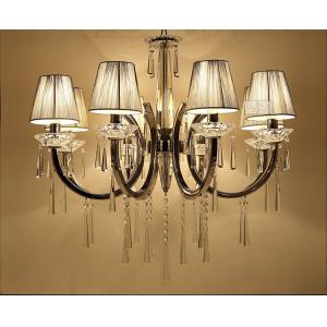 Metal crystal chandelier with Lampshade for indoor home lighting Fixtures (WH-MI