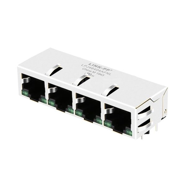 Quality Pulse JX80-0022NL Compatible LINK-PP LPJ46404AFNL 10/100 Base-T Tab Down Green/Green LED 1x4 Port RJ45 Modular wholesale