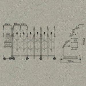 Folding Aluminum Alloy Electric Retractable Fence Gate For Factory Entry