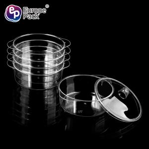 Good quality transparent small salad plastic dessert bowl with lid
