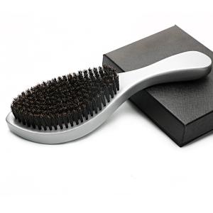 Custom Logo PU Boar Bristle Beard Brush With Beech Wood Handle