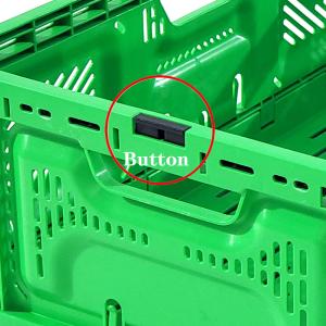 Collapsible Stackable Plastic Crate for Easy Transportation of Agricultural