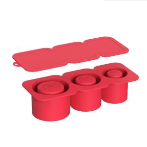 Silicone Ice Maker With Lid for 3 Hollow Cylinder Ice Molds Sustainable and by