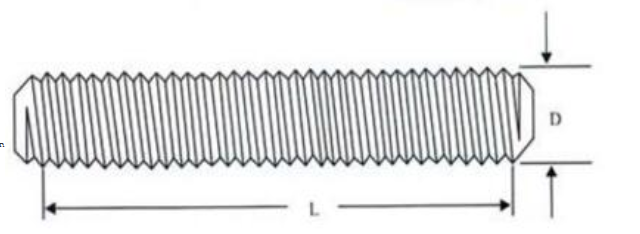 ASTM/BSW Fully Threaded Rod 304 Stainless Steel A2 Anti Corrosion