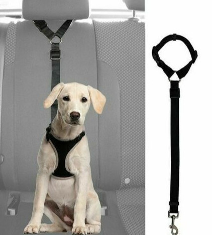 Quality Adjustable Dog Seat Belt Collars Harness Restraint With Elastic Bungee Buffer wholesale