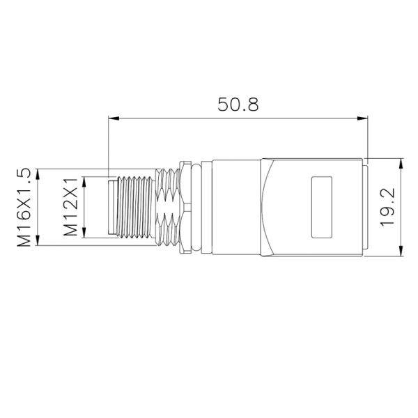 M12 8 Pins straight male head A-coding M12 Waterproof Connector Female to RJ45 Adapter