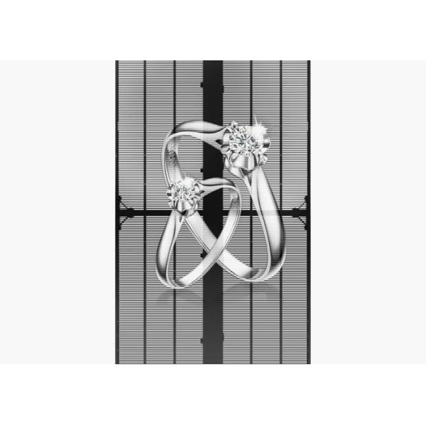 Quality 4000-4500cd Custom Indoor LED Transparent Display Screen P3.9 500*1000mm for Shopping Malls Full Color Grating Design wholesale