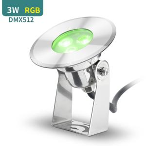 DMX512 Control Inground Pool Lights 3W IP68 RGB Color With Ce Rohs Approval