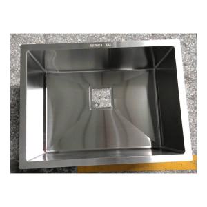China 610x457x230mm SUS304 Stainless Steel Topmount Single Bowl Handmade House Kitchen Sink with Square Drainer Hole on sale