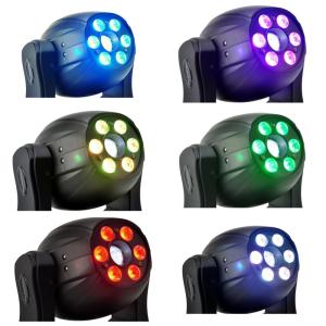150W 7 Color Mini Wash LED Moving Head Stage Light With PAR For Party Celebratio