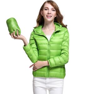 Multi Color Womens Down Puffer Coat , Lightweight Puffer Jacket Zipper Front