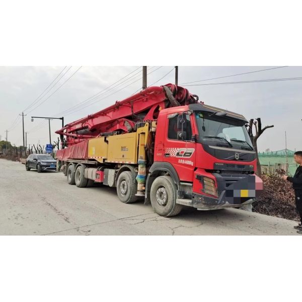 2020 Sy 56m Used Concrete Pump Truck with Volvo Chassis and 2.6mm Vibrating