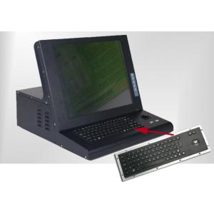 IP65 Anti - vandal Black Industrial Computer Keyboard with Stainless steel