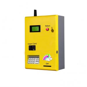 Cheap Yellow Color Card Vending Machine With EMV Bank Card Reader And PCI Pin Pad for sale